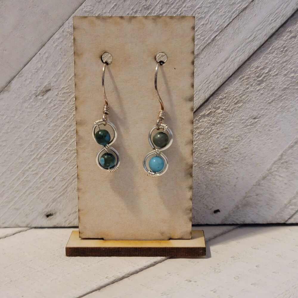 Handmade Jasper Silver Tone Earrings